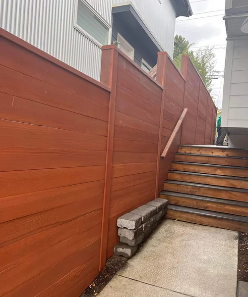 Horizontal Fence with top rail in Issaquah 